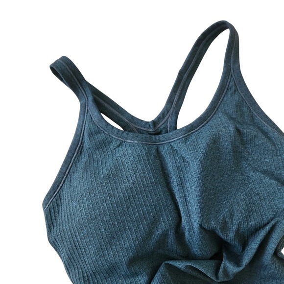 SOLD!! YOGA Tank Top Women Racerback Athletic‎ Ribbed Camisole Bra XXS 30" max - Picture 5 of 7